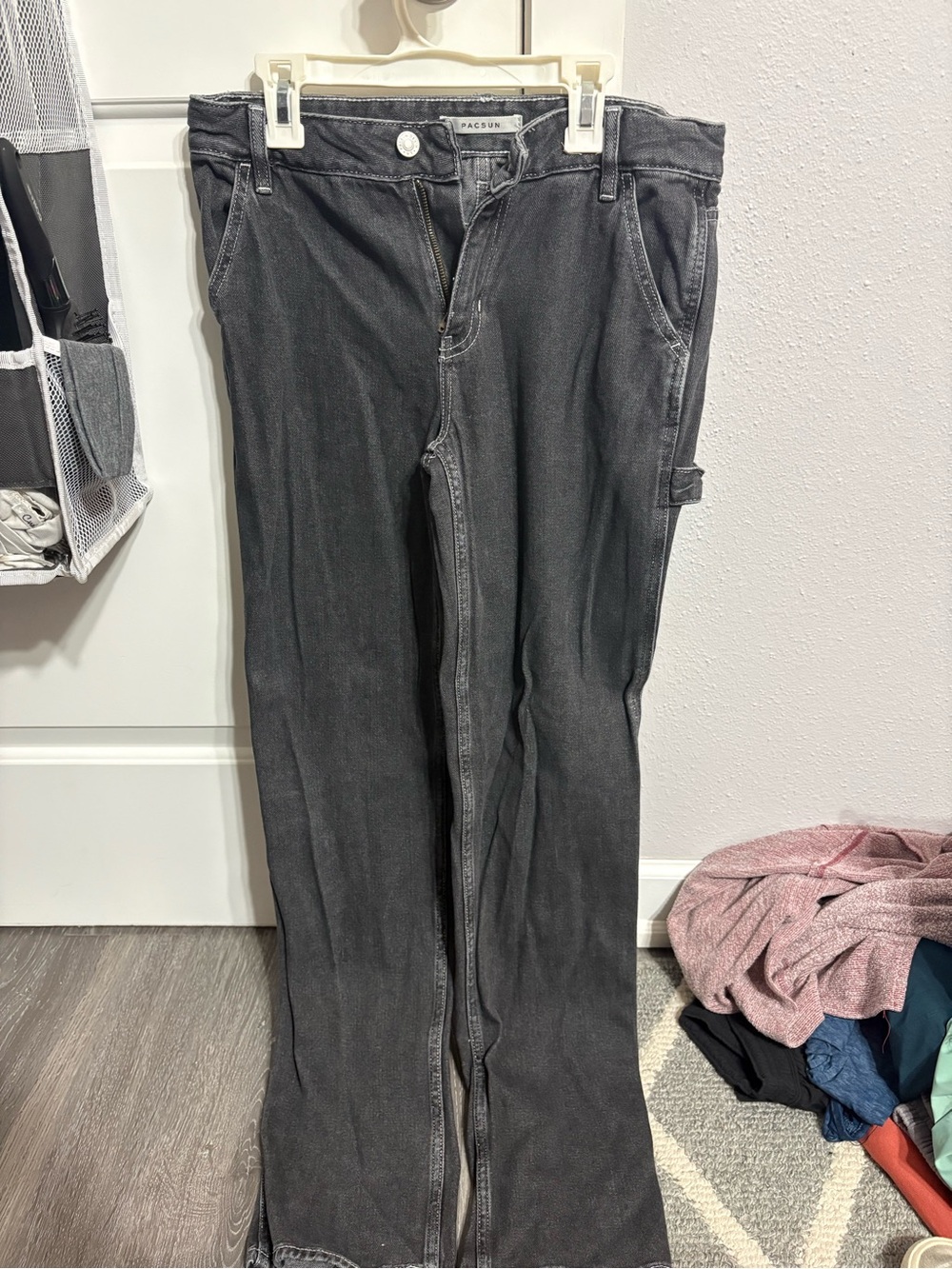 PacSun Men's Washed Black Bootcut Jeans